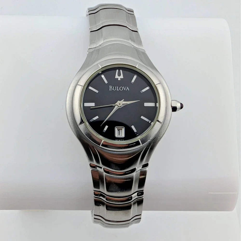 Bulova Corporate Collection 96M33 Women's Black Dial Stainless Steel Watch 6